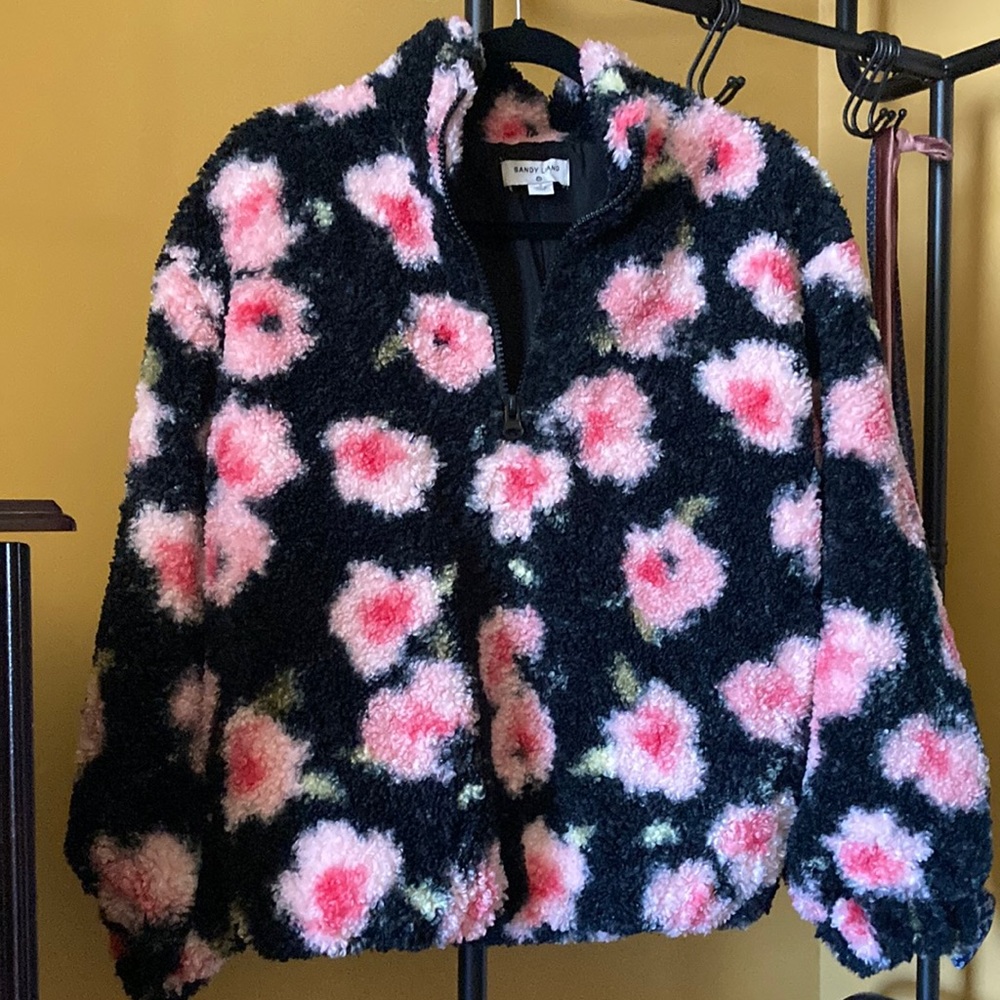 Sandy Liang x Target floral Sherpa quarter-zip